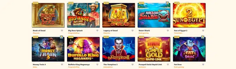 Spinsbro Casino Spiele