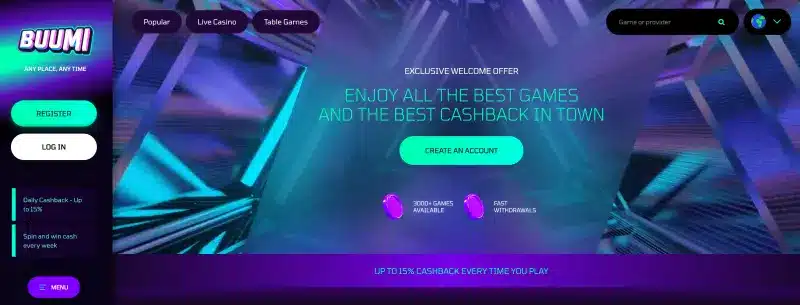 Buumi Casino Test