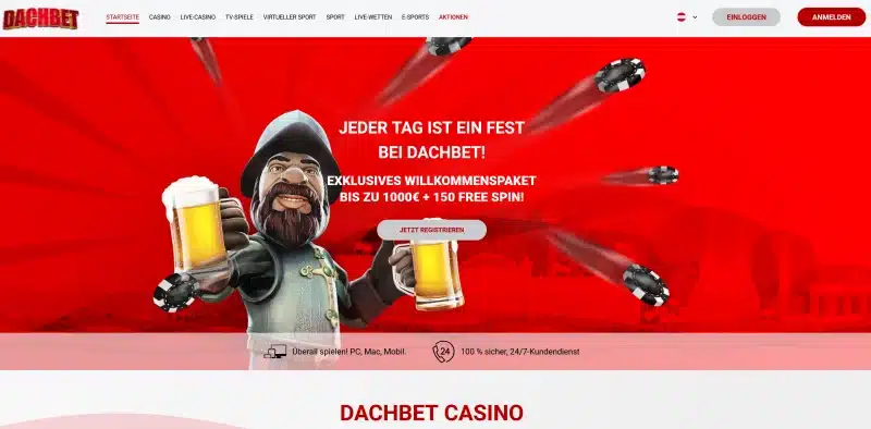 Dachbet Casino Homepage