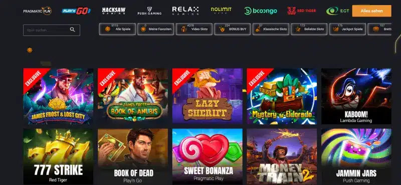 FreshBet Casino Spiele