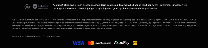 GoldenBet Casino Lizenz