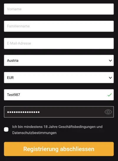 GoldenBet Casino Registrierung