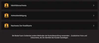 Goldenbet Casino Verifizeriung