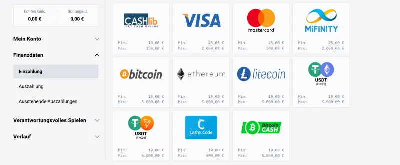 Playfast Casino Kasse