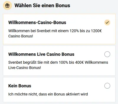 SvenBet Casino Bonus Aktivieren