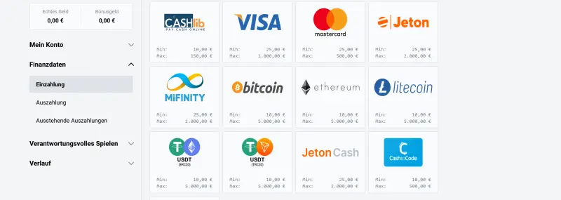 SvenBet Casino Kasse