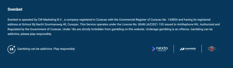 SvenBet Casino Lizenz