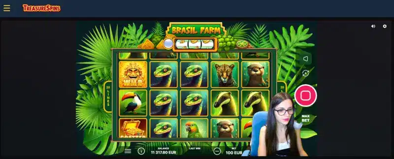 TreasureSpins Casino Live Spins