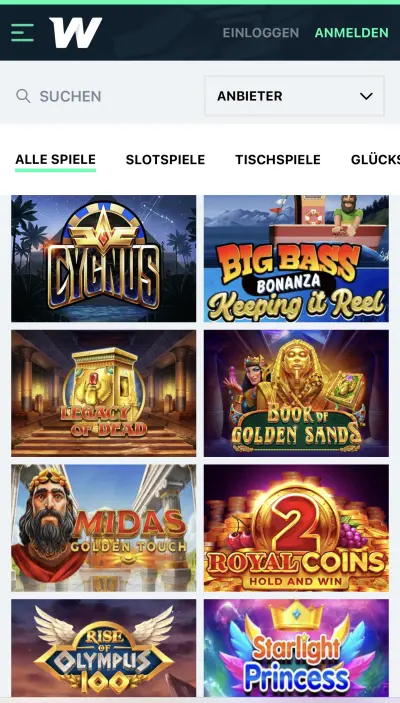 WallaceBet Casino Mobile App