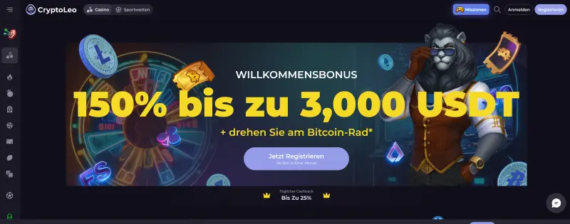 CryptoLeo Casino von Uno Digital Media B.V