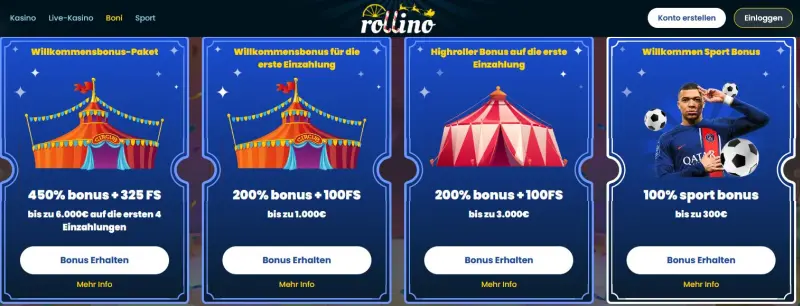 Rollino Casino Bonus