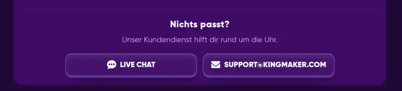 Kingmaker Casino Kundendienst