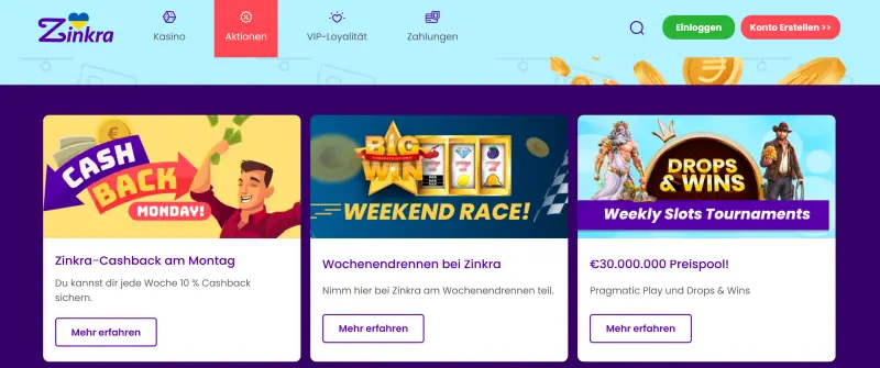 Zinkra Casino Test