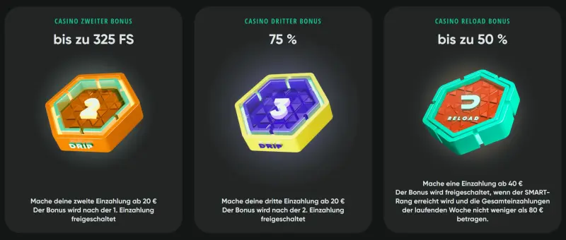 Drip Casino Bonus