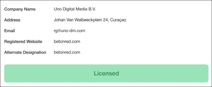 Uno Digital Media B.V. Lizenz