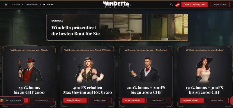 Windetta Casino Bonus
