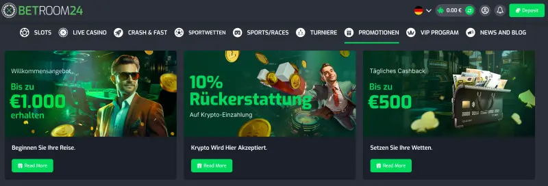 Betroom24 Casino Bonus