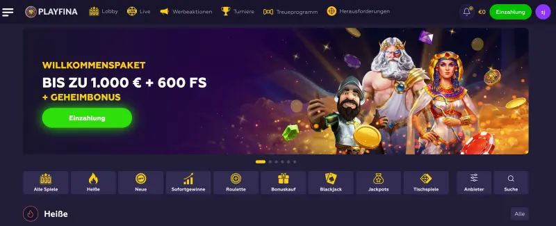 Playfina Casino Test