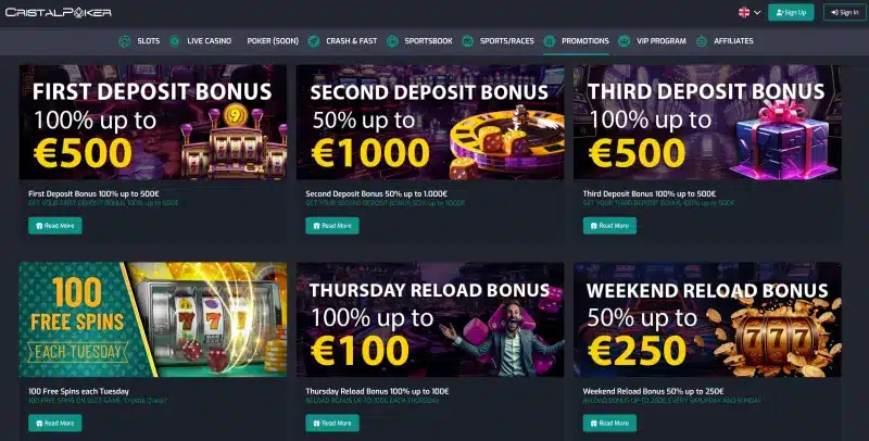 Cristal Poker Casino Bonus