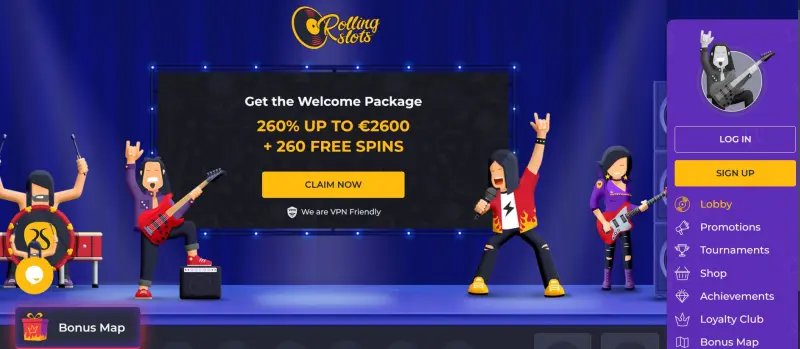 Rolling Slots Casino Test