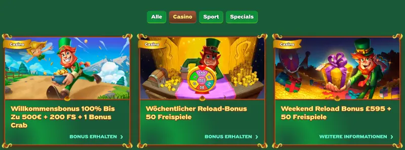 Greenluck Casino Bonus