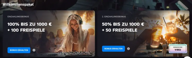 Luckyvibe Casino Bonus
