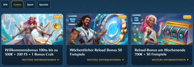 Oceanspin Casino Bonus