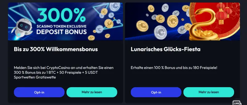 CryptoCasino Bonus