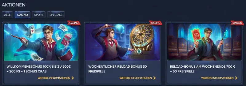 Betwarts Casino Bonus