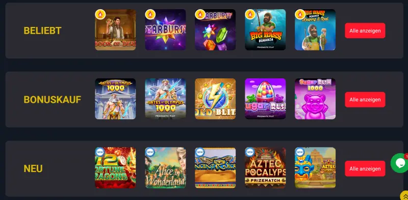 TGI Entertainment N.V. Casino Spiele