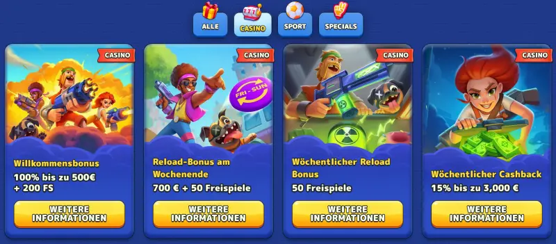 Bonusangebot der Stellar Ltd Casinos