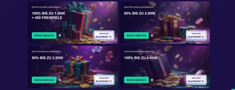 Platinumslots Casino Bonus