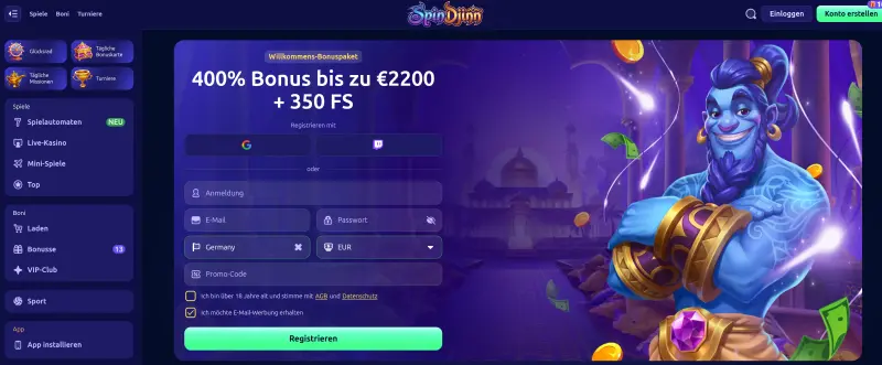 Spindjinn Casino Test